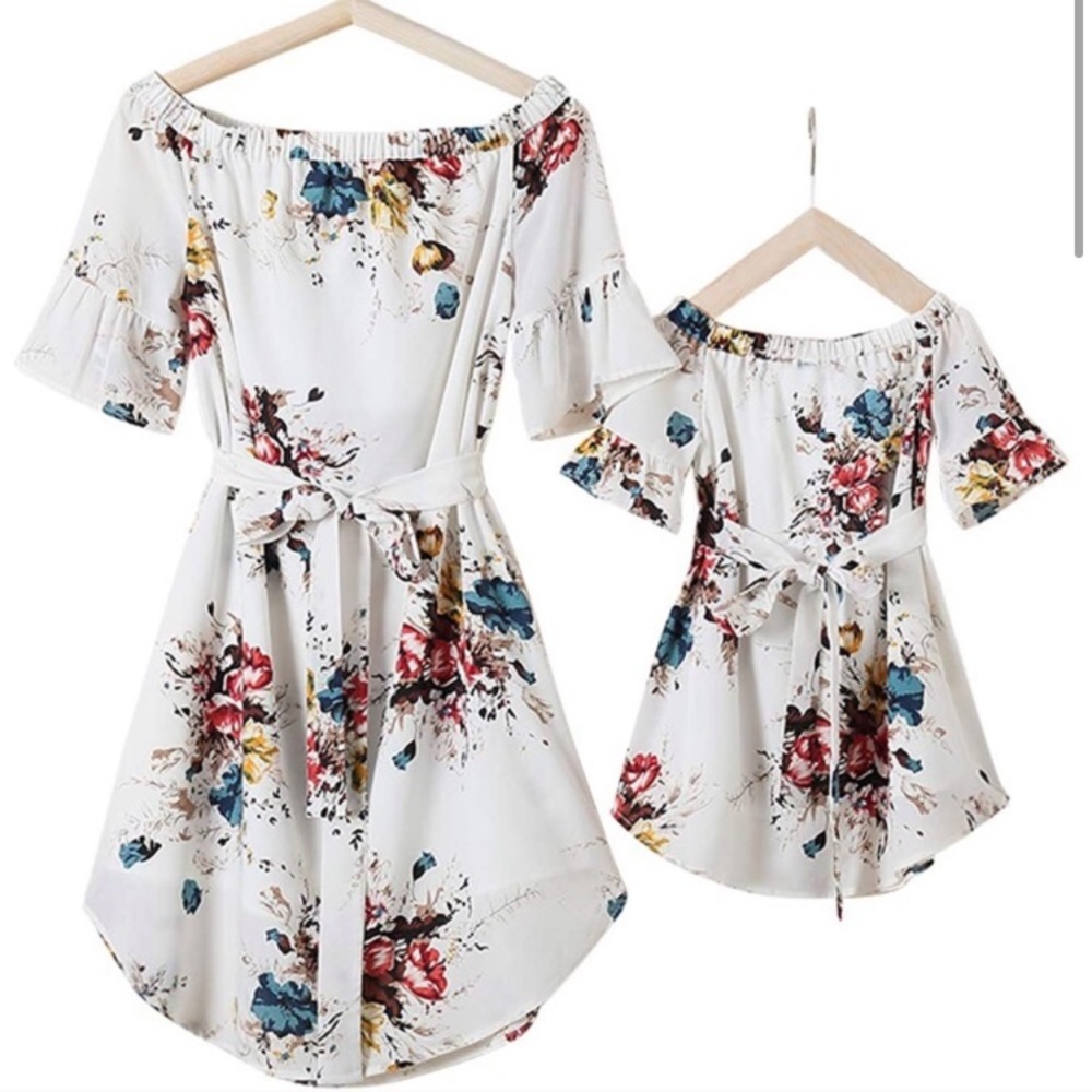 Mommy & Me Floral Dresses 3T and MEDIUM